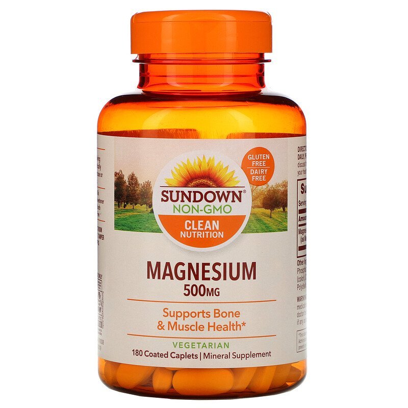 Sundown Magnesium 500mg X 180 Caps
