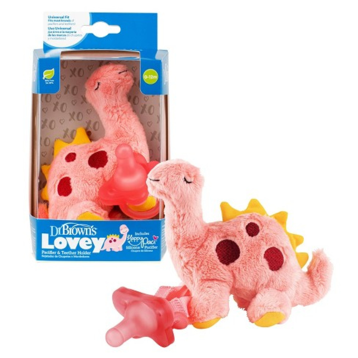Dr. Browns Chupete Lovey Dino Rosa Ac217