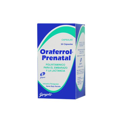 Oraferrol Prenatal Caja X 30 Caps.
