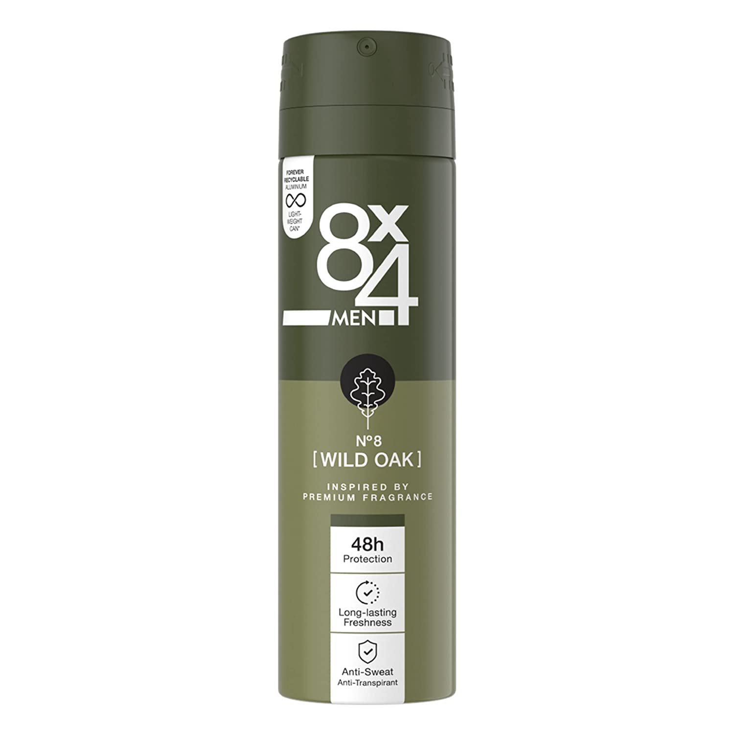 8×4 Men Deo Wild Oak N° 8 Spray X 150ml.