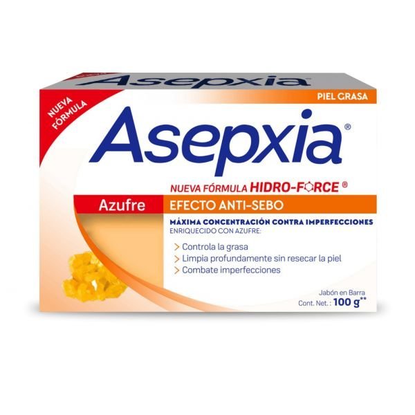 Asepxia Jabon Azufre X 100 Grs.