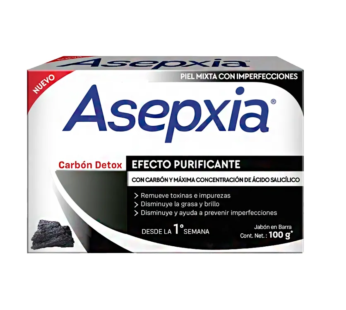 Asepxia Jabon Carbon X 100 Grs.