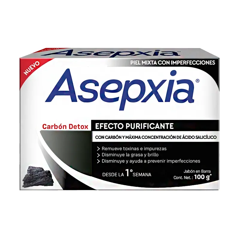 Asepxia Jabon Carbon X 100 Grs.