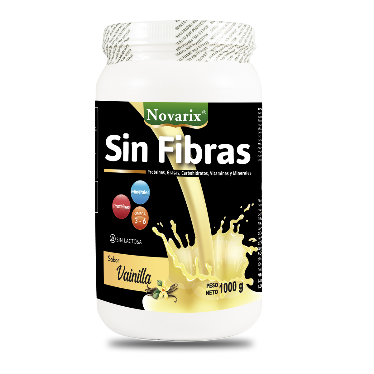 Novarix Sin Fibras Vainilla X 1000 Gr