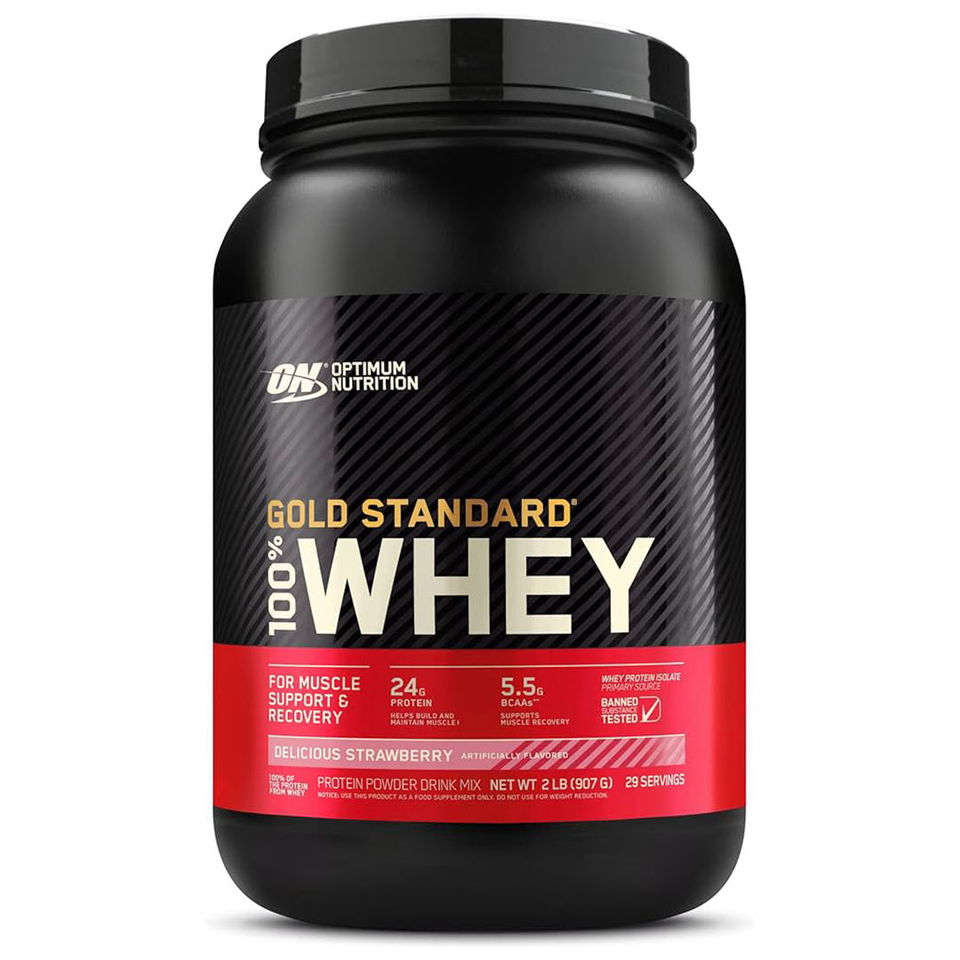 Gold Standard 100% Whey sabor Delicious Strawberry Optimum Nutrition x 2Lb