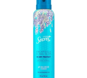 Secret pH Balanced Lavender Seco Spray Antitranspirante X 93gr.