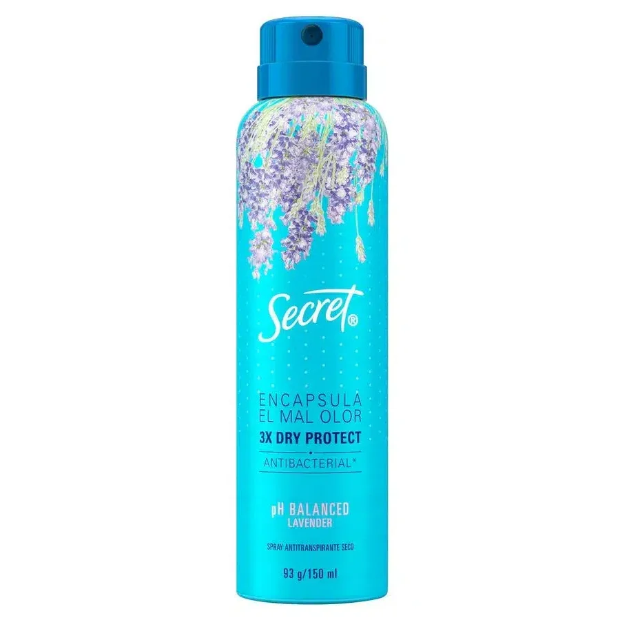 Secret pH Balanced Lavender Seco Spray Antitranspirante X 93gr.