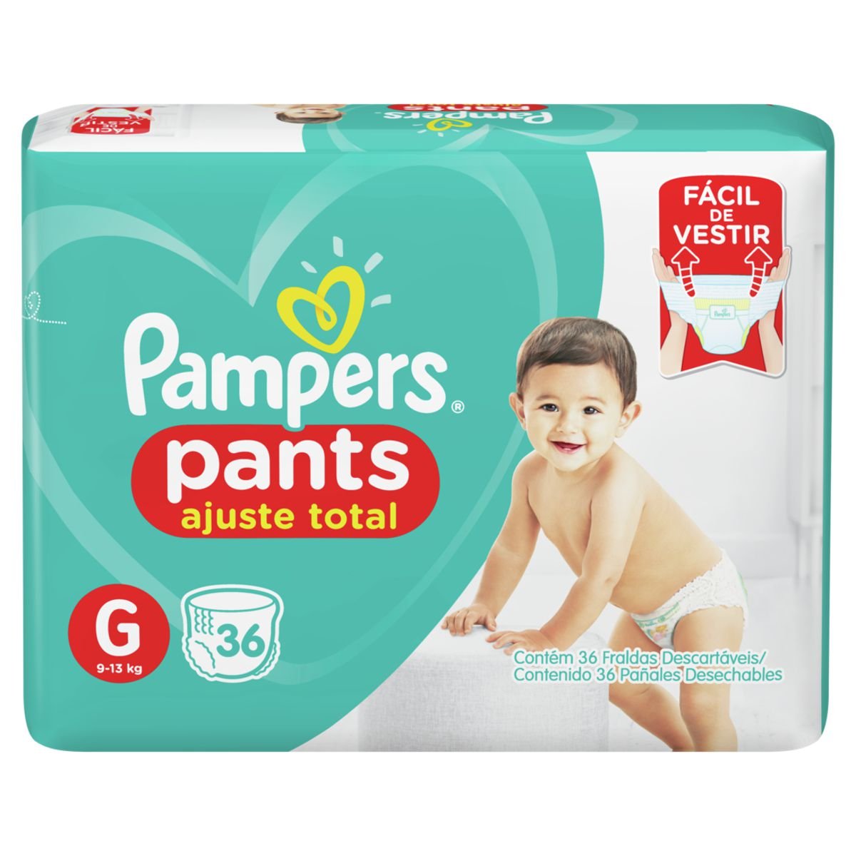 Pampers Pants Ajuste Total G X 36 Unid