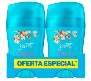 Secret Powder Protect Cotton Barra Antitranspirante Pack X 2 Unidades.