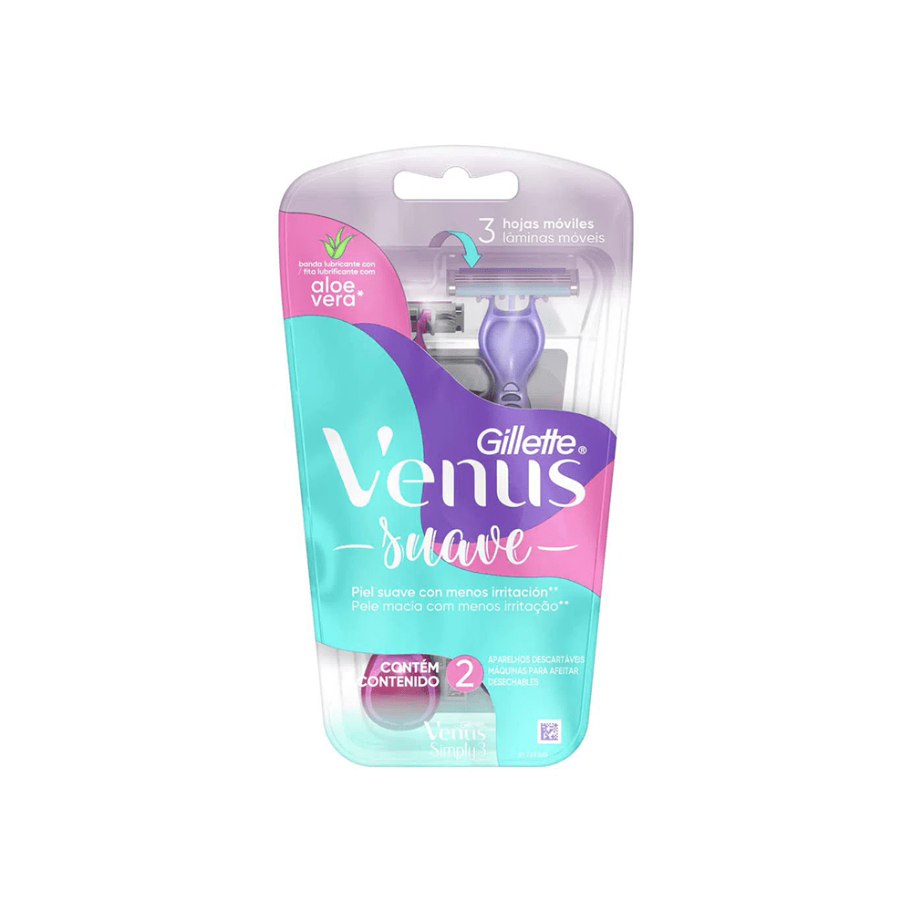 Gillette Venus Suave Maquinilla Para Depilación Desechable X 2 Unidades.