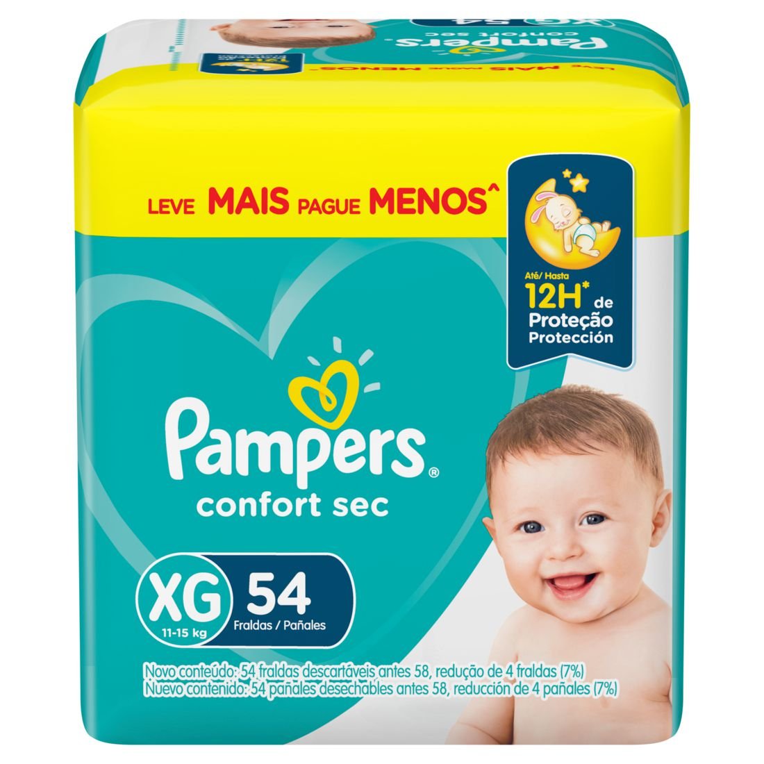 Pampers Confort Sec Xg X 54 Un