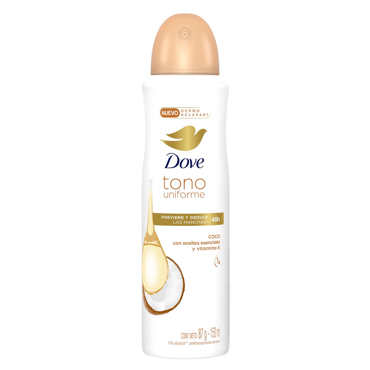 Dove Deo Aero Tono Uniforme Coco X 87 Gr
