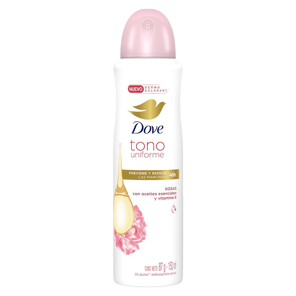 Dove Deo Aero Tono Uniforme Rosas X 87gr
