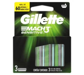 Gillette MACH3 Sensitive Repuesto X 3 Unidades.
