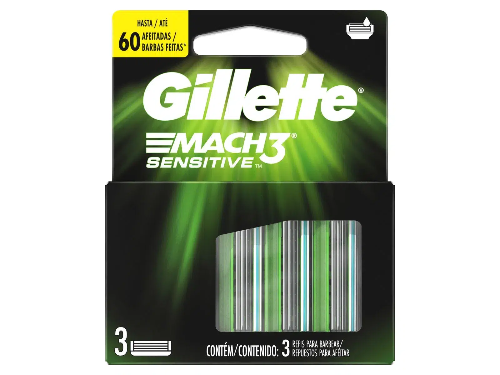 Gillette MACH3 Sensitive Repuesto X 3 Unidades.