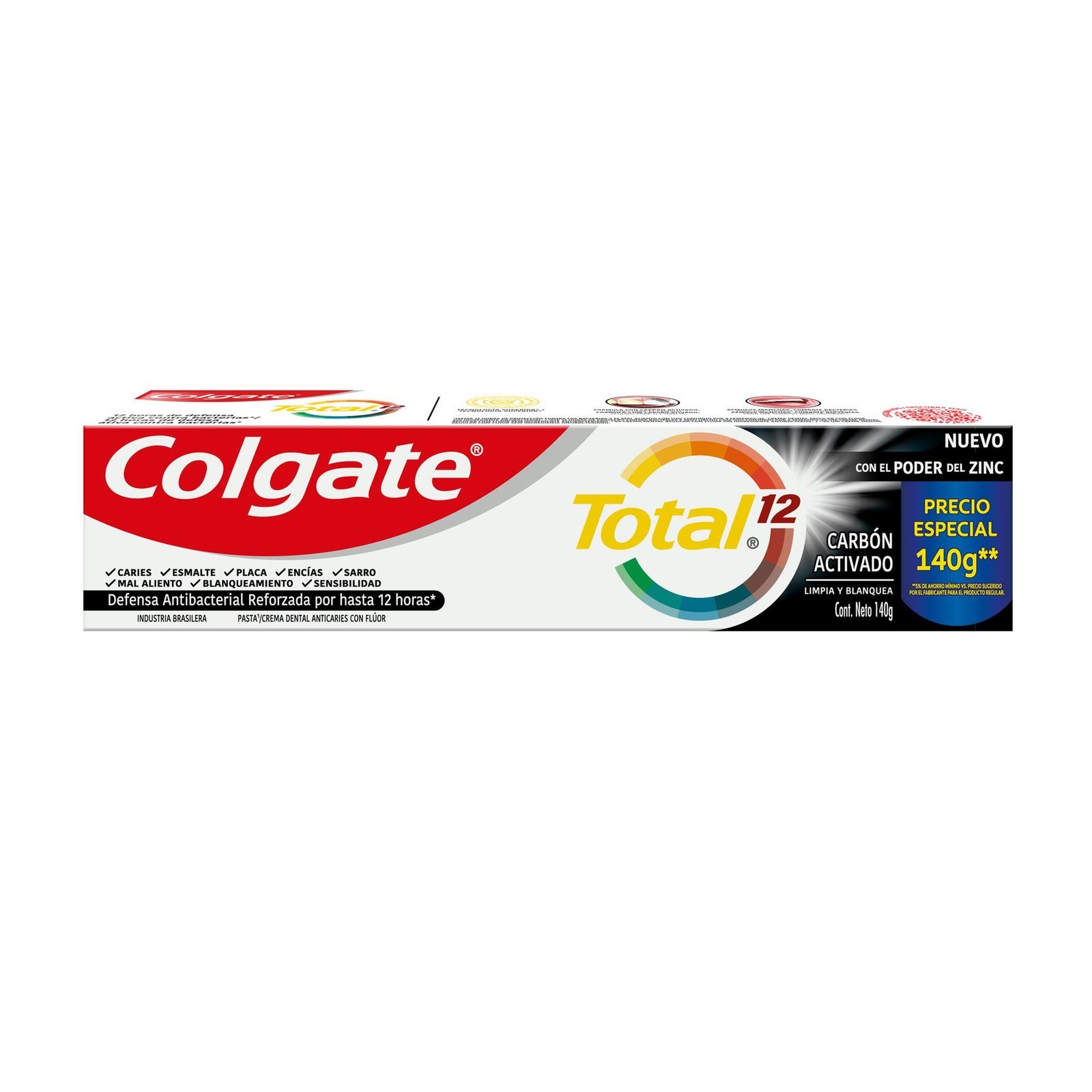 Colgate Total 12 Carbón Activado Crema Dental X 120gr.