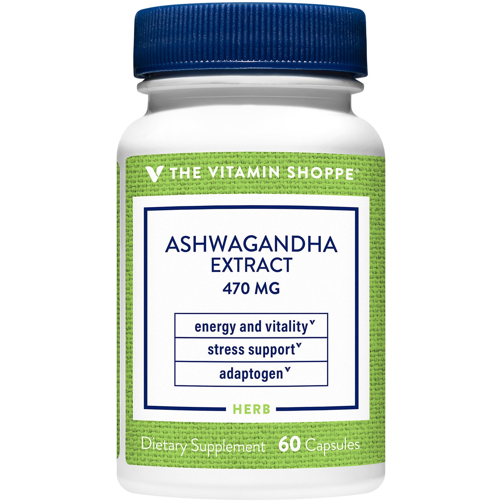 The Vitamin Shoppe Ashwagandha 470 Mg X 60 Caps.