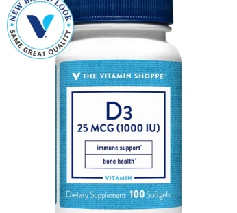 The Vitamin Shoppe Vitamin D3 25 Mcg Fco X 100 Softgels