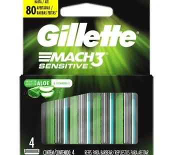Gillette Mach 3 Sensitive Rpto. 4 Cartuc