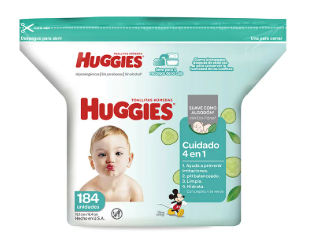 Huggies Bw Cuidado 4en1 X 184 Unid.