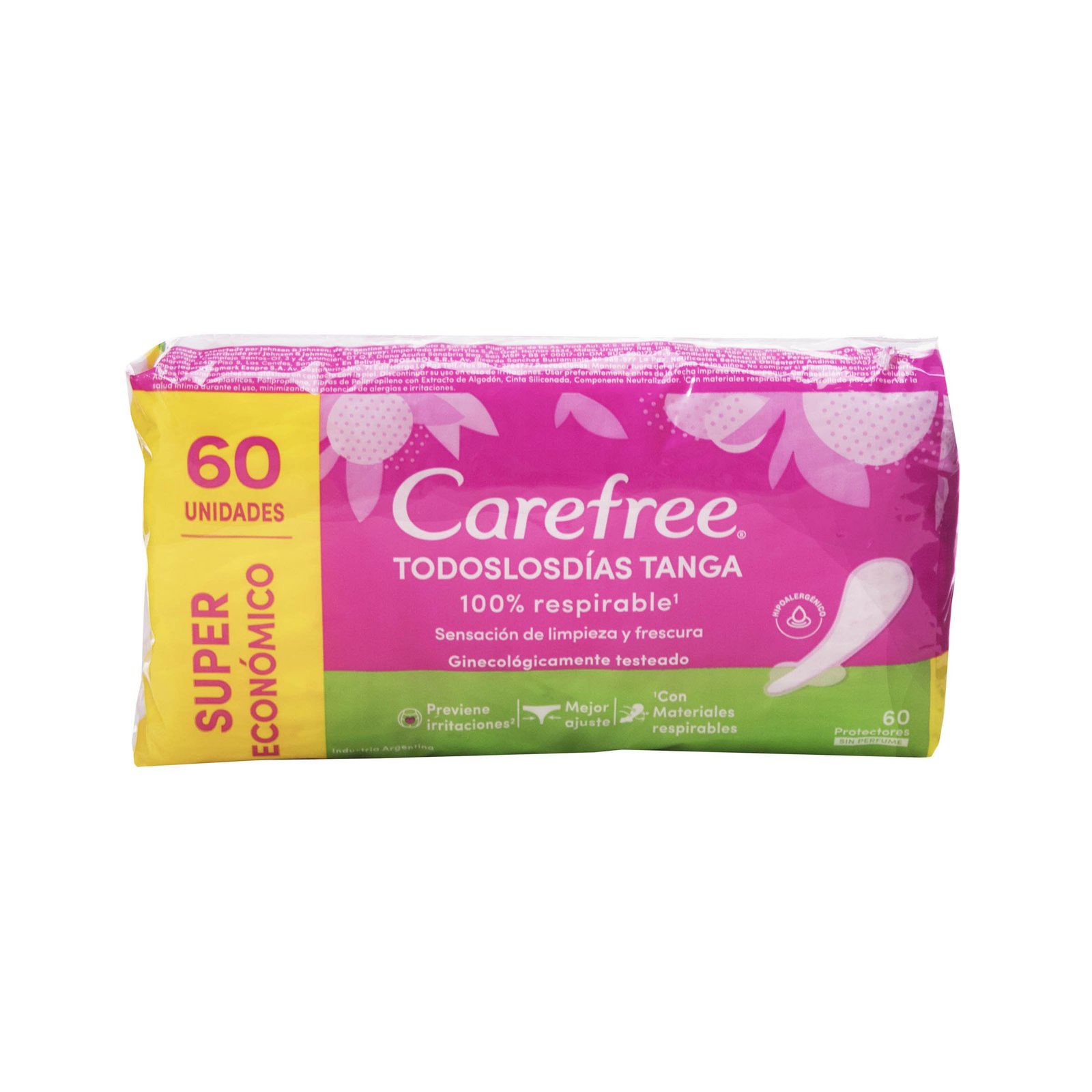 Carefree Todos Los Días Tanga Protectores Diarios X 60 Unidades.