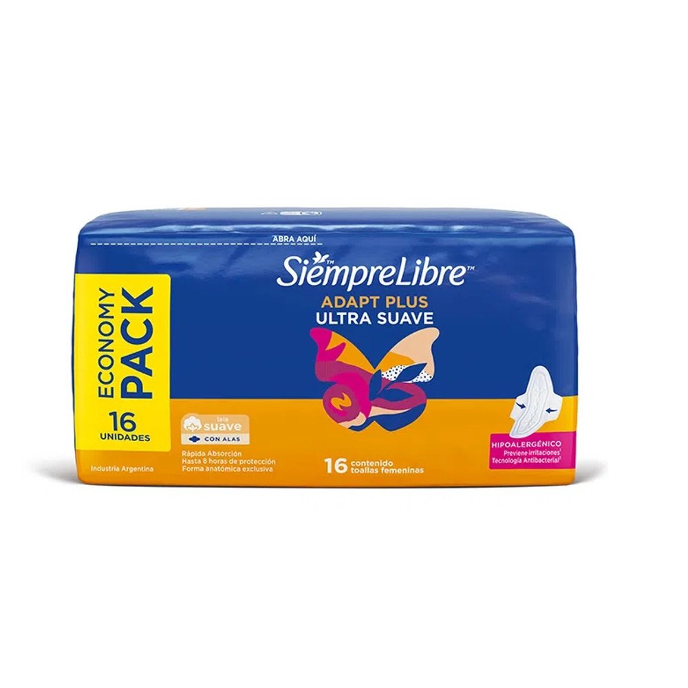 Siempre Libre Adapt Plus Ultra Suave X 16 Un