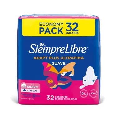 Siempre Libre Adapt Plus Ultrafina Suave X 32 Un