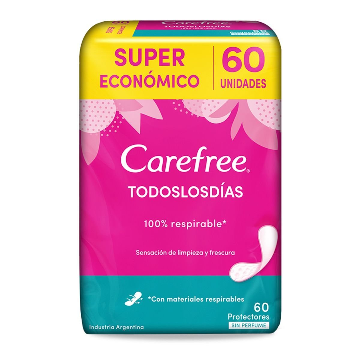 Carefree Todos los Días Sin Perfume X 60 Unidades.