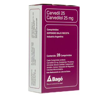 Carvedil 25 Mg Caja X 28 Comp.