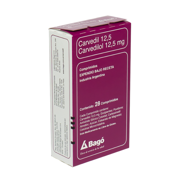 Carvedil 12.5 Mg Caja X 28 Comp.