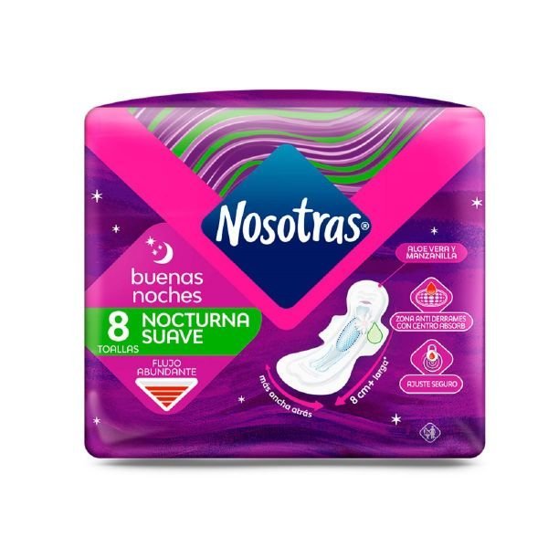 Nosotras Buenas Noches Suave X 8 Unid.