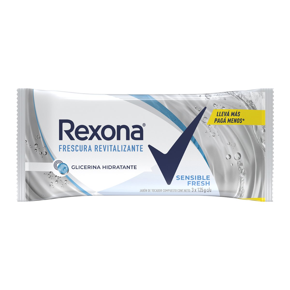 Rexona Jabon Sensible Fresh X 3 Unid