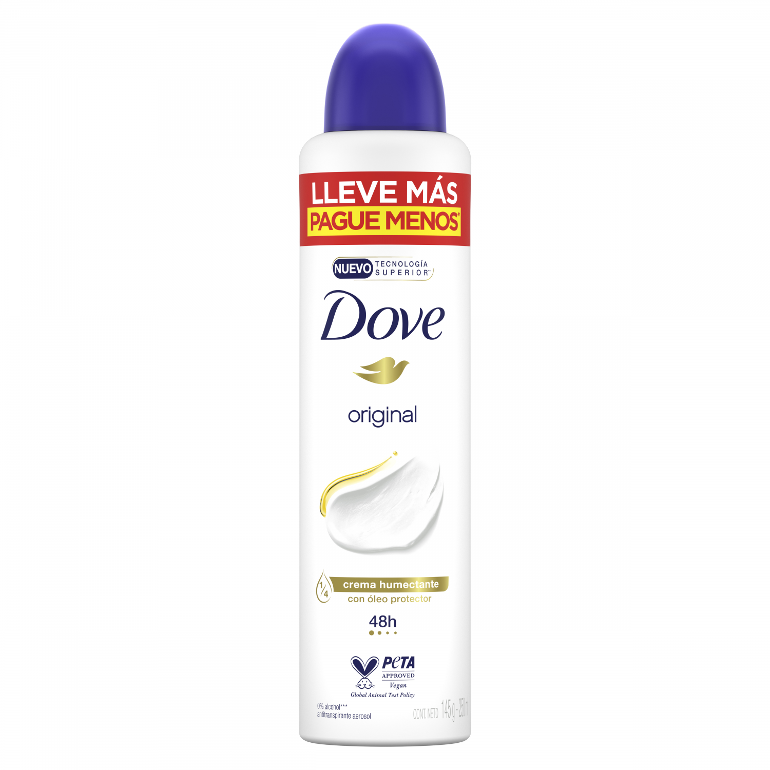 Dove Deo Aero Original Vegan 48h X 250ml
