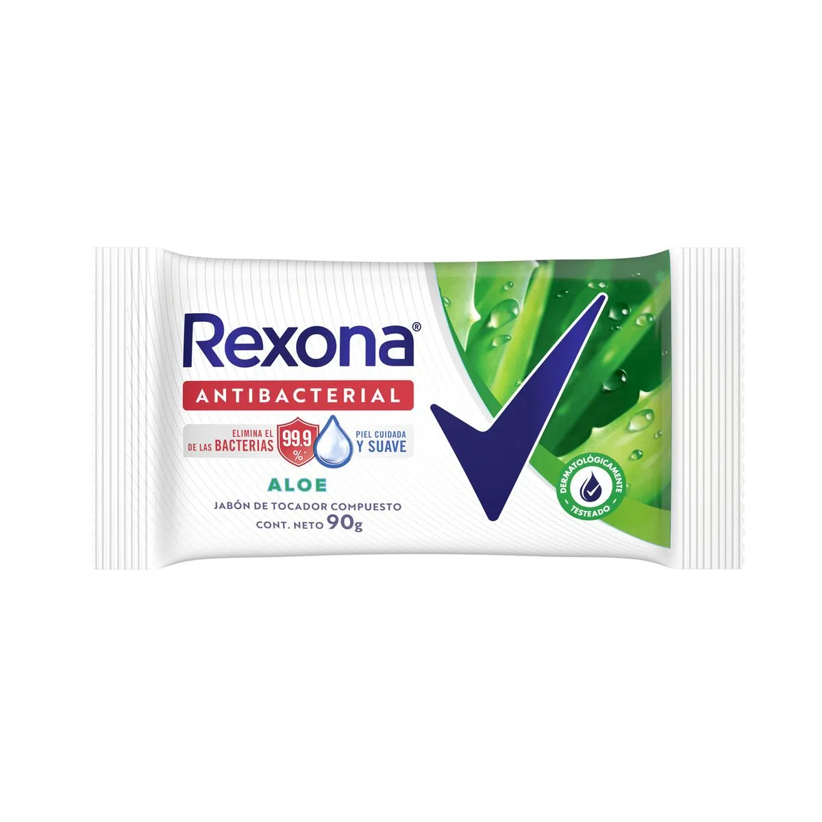 Rexona Jabon Antibacterial Aloe X 90gr.