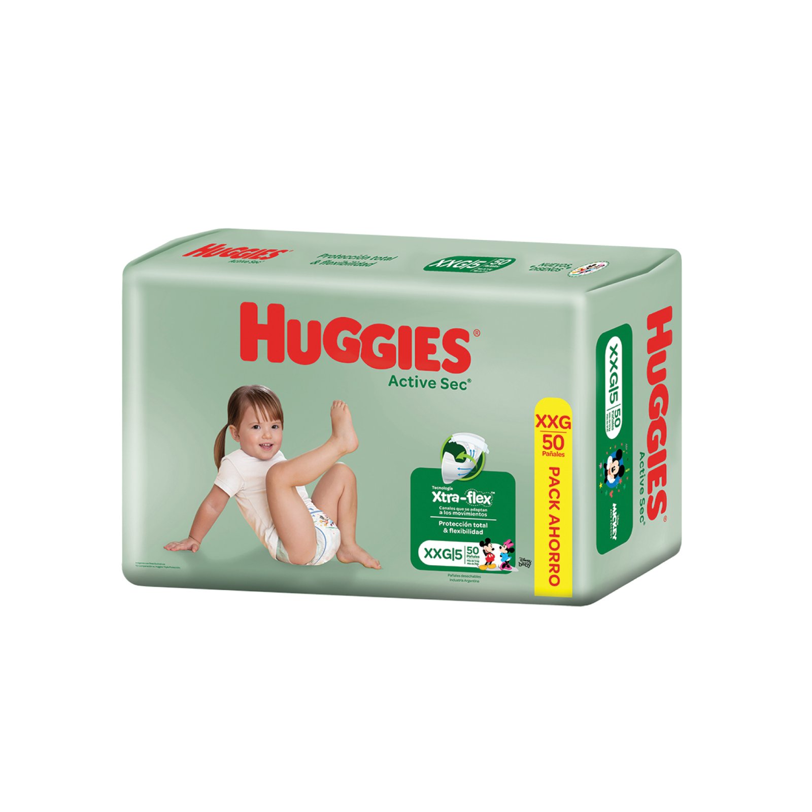 Huggies Active Sec Xtra Flex Xxg X 50 Un