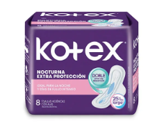 Kotex Toalla Nocturna C/ Alas X 8 Und