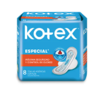 Kotex Especial Normal C/ Alas X 8 Un