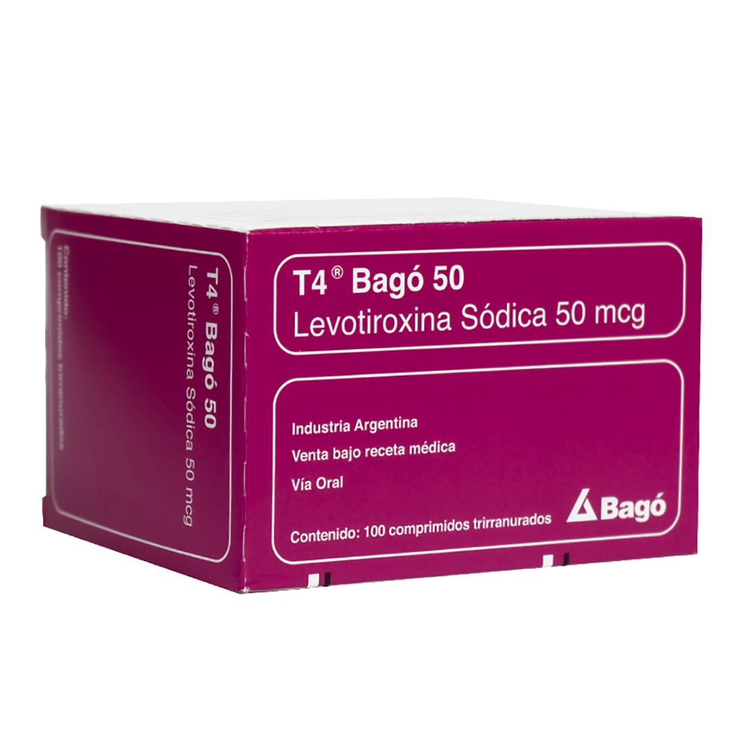 T4 Bago 50 Mg. Caja X 100 Comp