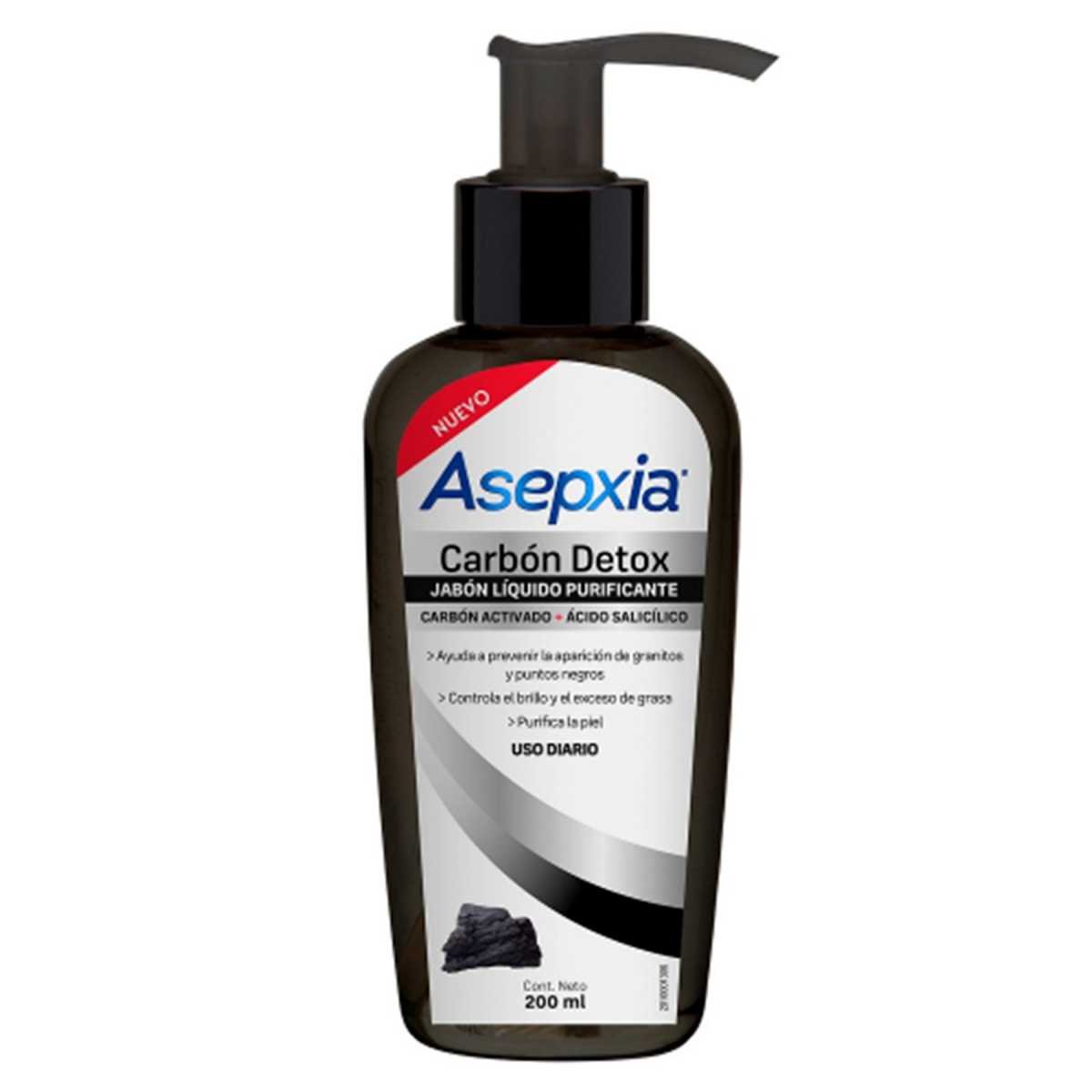 Asepxia Jabon Liq. Carbon Detox X 200ml