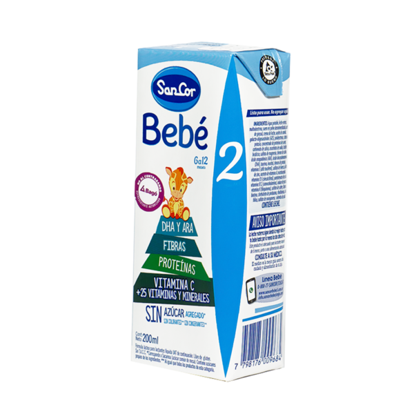 Sancor Bebe 2 Liq. X 200 Ml.