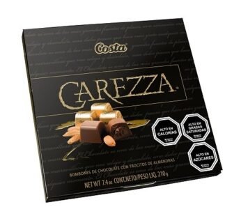 Costa Bombones Carezza Chocolate Con Almendras Caja X 210gr.