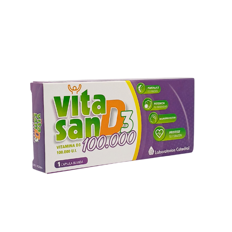 Vitasan D3 100000 Caja X 1 Caps.
