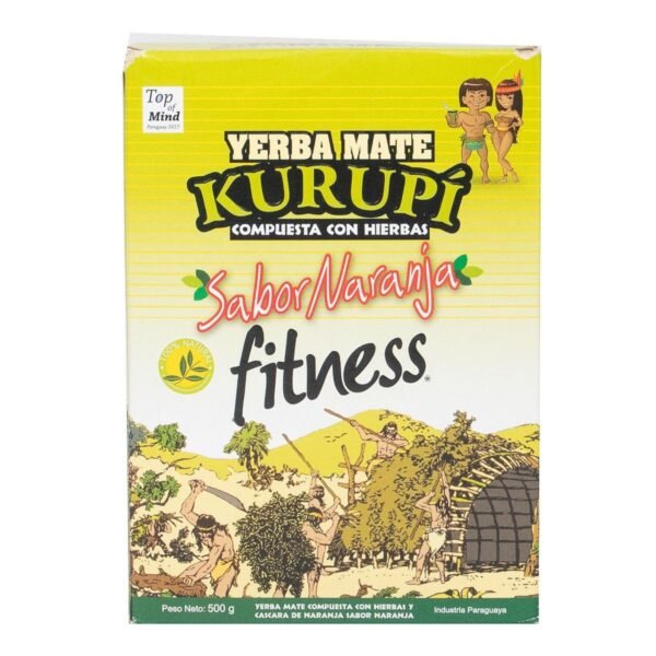 Kurupi Yerba Mate Fitness Sabor Naranja X 500 Gr.