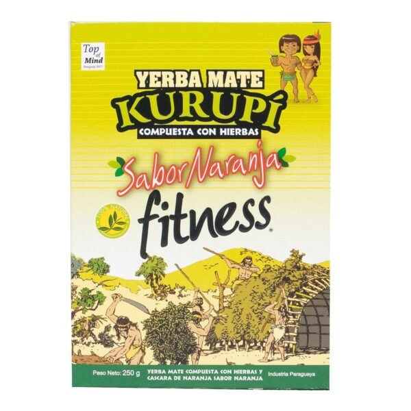 Kurupi Yerba Mate Fitness Sabor Naranja X 250 Gr.