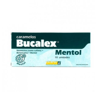 Bucalex Mentol Caja X 10 Caramelos