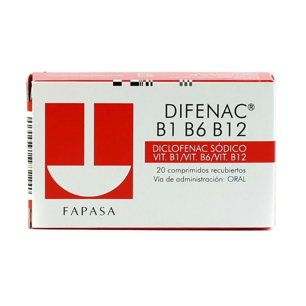 Difenac B1 B6 B12. Caja X 20 C