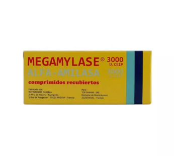Megamylase 3000 U. Ceip Caja  X 12 Comp.