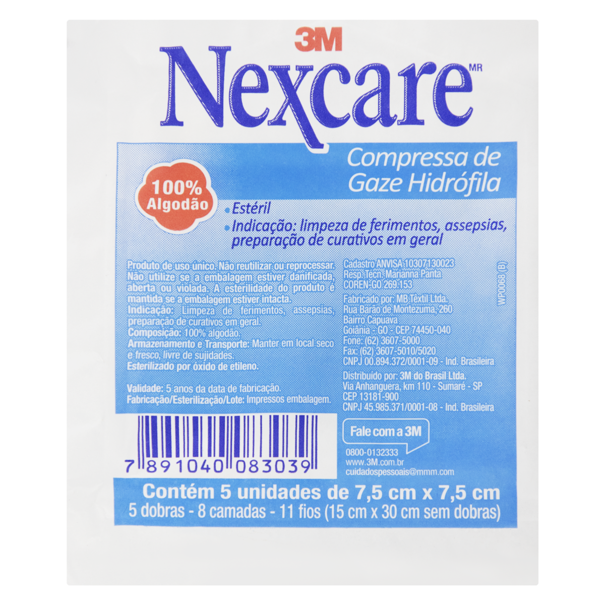Nexcare Gasa Estéril X 5 Unidades (Euro)