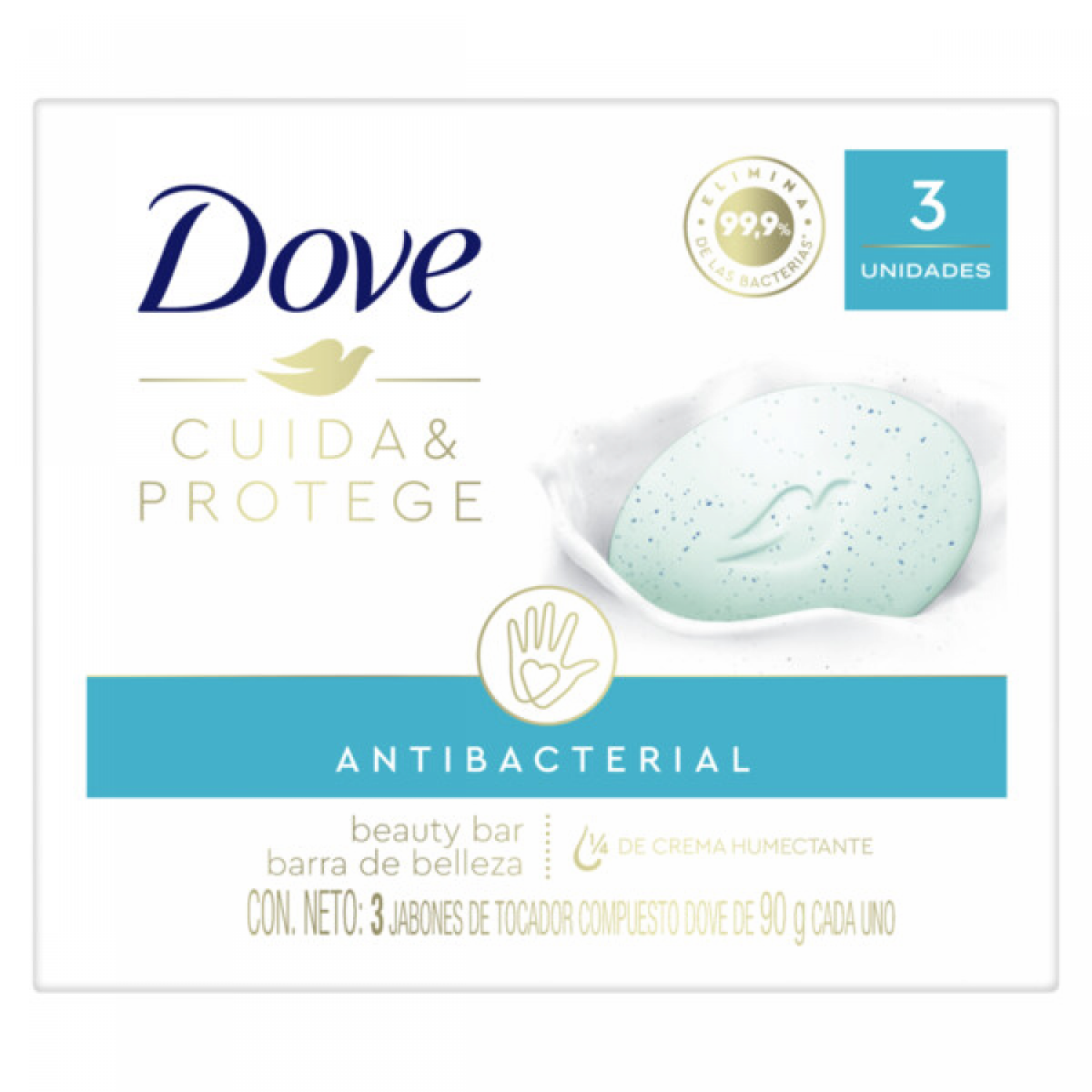 Dove Jabon Antibacterial Pack X 3 Un