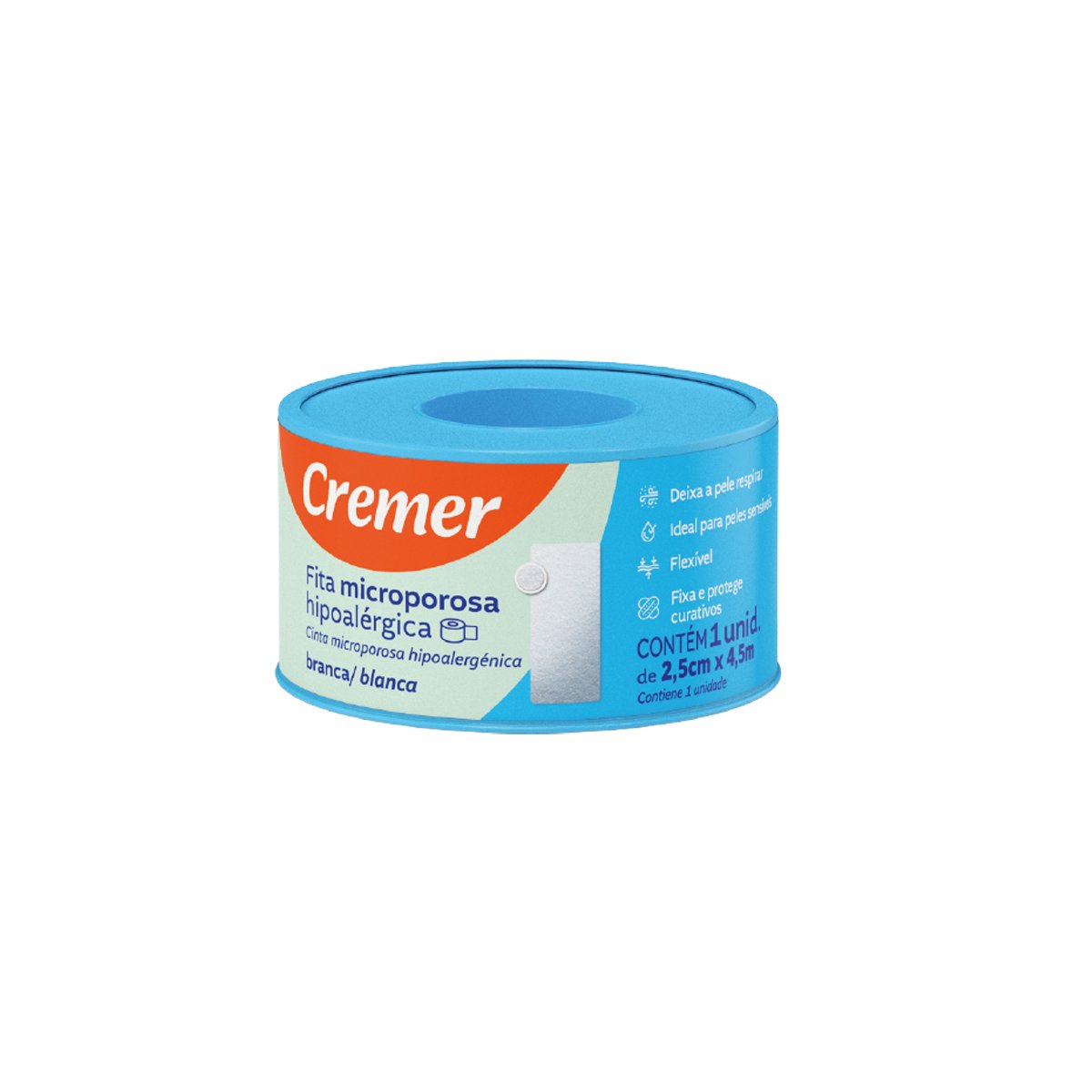 Cremer Cinta Hipoaler. 2.5cm X 4.5 Cm.
